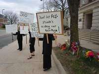 'Funeral demonstration' protests loss of historic Cedar Rapids church