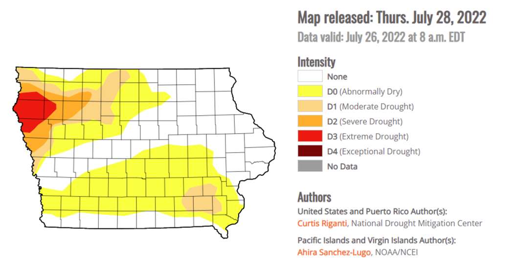 Government reports show rain shortfall in Southeast Iowa