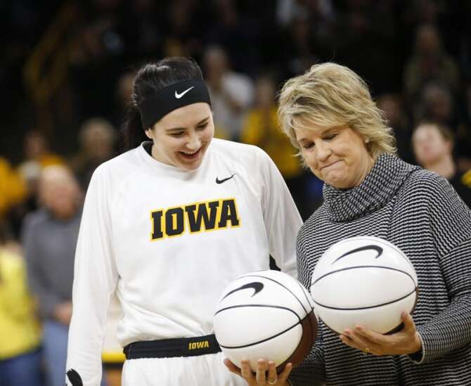 Should Iowa retire Megan Gustafson's No. 10? “Oh, goodness, yes,” says Lisa Bluder