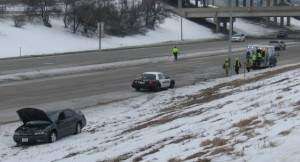 VIDEO: One hurt in Interstate 380 rollover