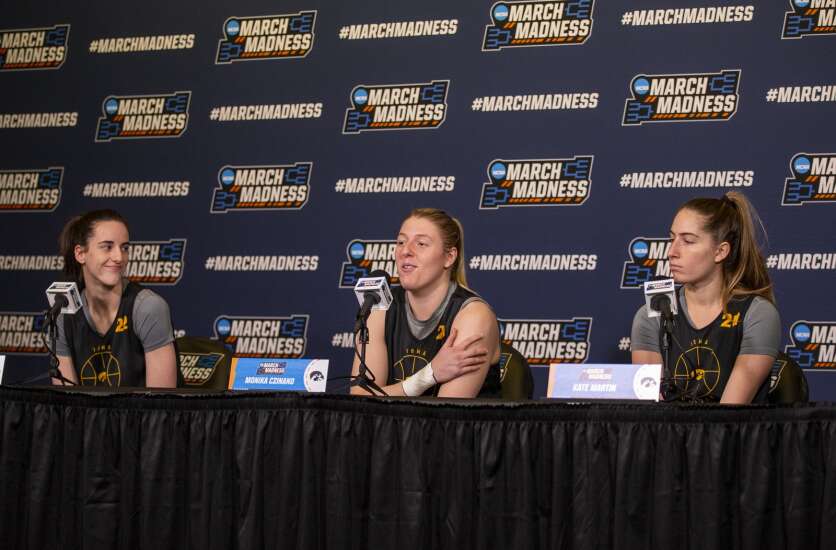 Photos: Iowa women’s basketball practice and presser ahead of NCAA first-round game against SE Louisiana 