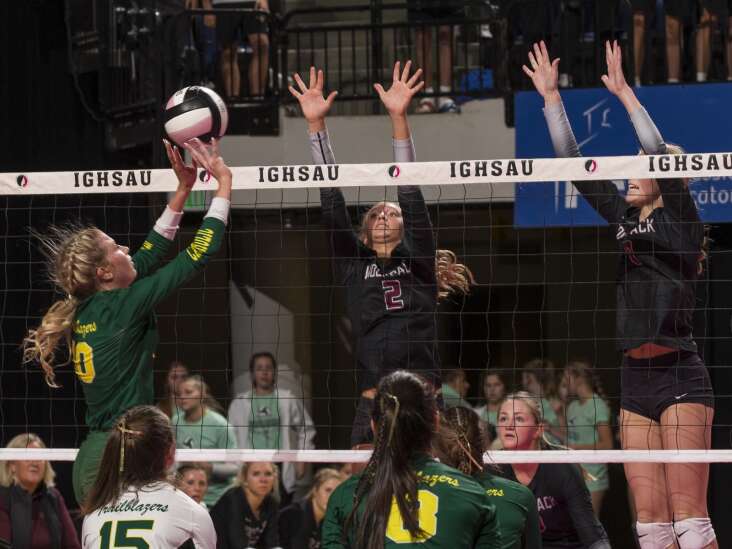 Photos: Western Christian vs. Dyersville Beckman in Iowa high school state volleyball tournament