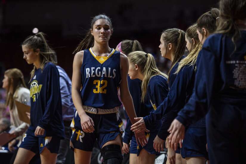 Photos: Iowa City Regina vs. Panorama in Class 2A Iowa high school girls’ state basketball quarterfinals