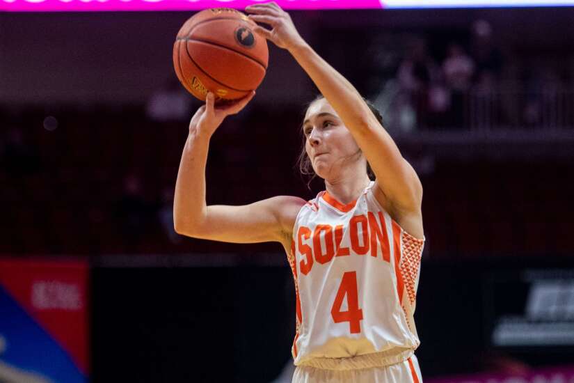 Photos: Solon vs. Sioux Center in 2023 Iowa Class 3A girls’ state basketball semifinals