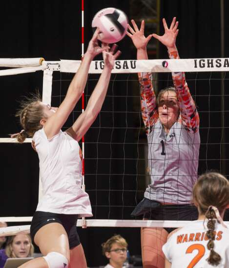 Photos: West Delaware vs. Sergeant Bluff-Luton in Iowa high school state volleyball tournament