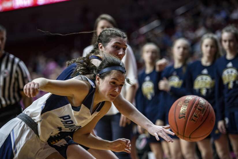 Photos: Iowa City Regina vs. Panorama in Class 2A Iowa high school girls’ state basketball quarterfinals