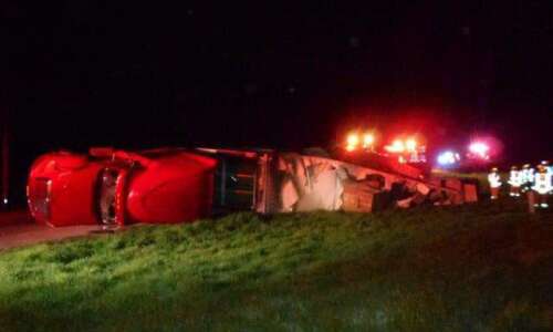 Approximately 2,500 chickens killed in semi crash Tuesday near West Union