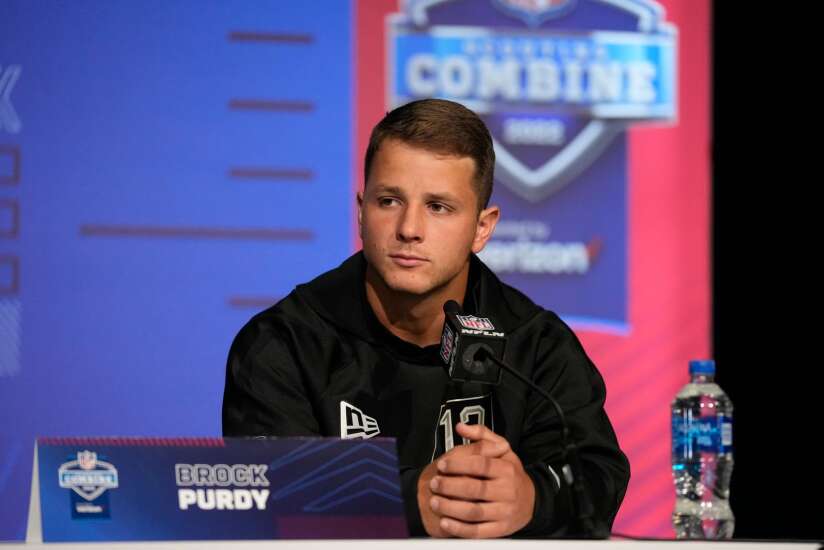 Brock Purdy arrives at NFL combine with low projections, but ‘all I need is a shot’