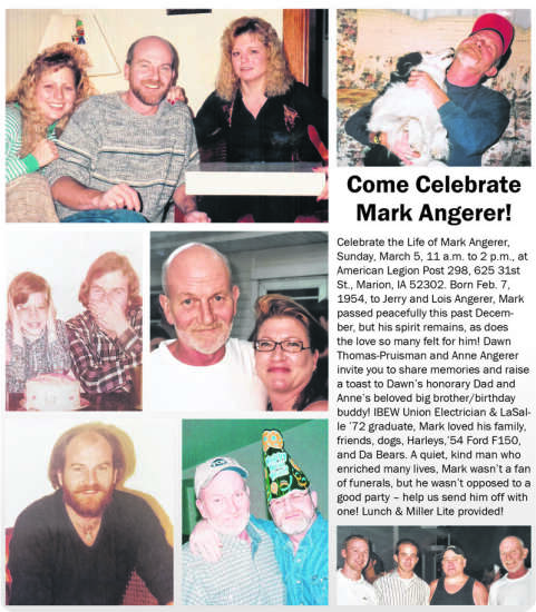 Come Celebrate Mark Angerer!