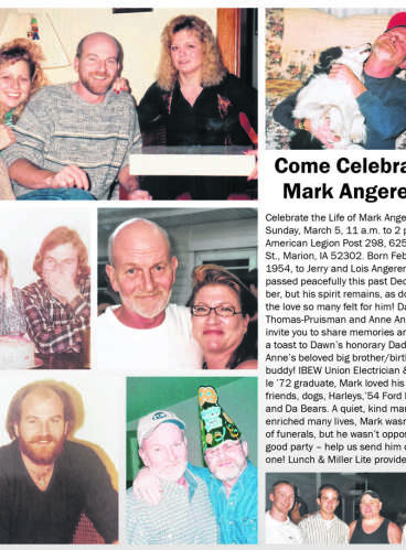 Come Celebrate Mark Angerer!