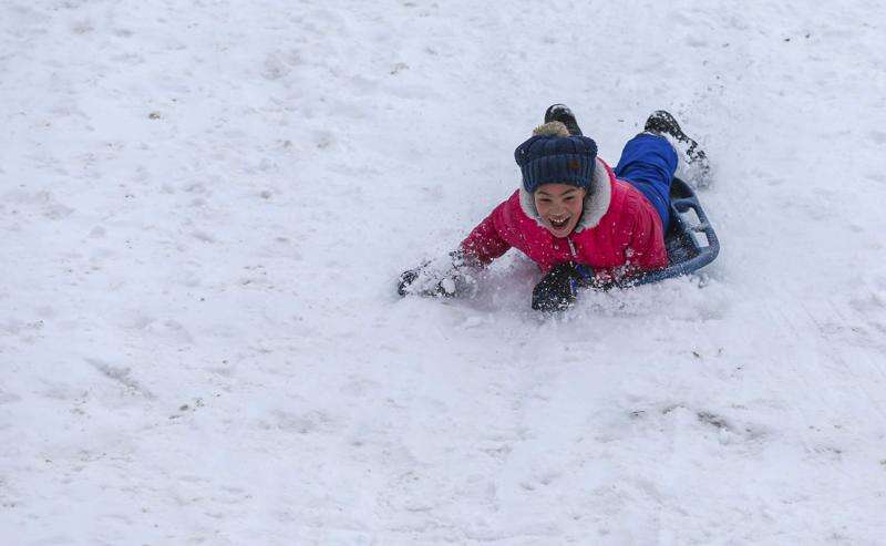 Photos: Saturday afternoon sledding in NW Cedar Rapids