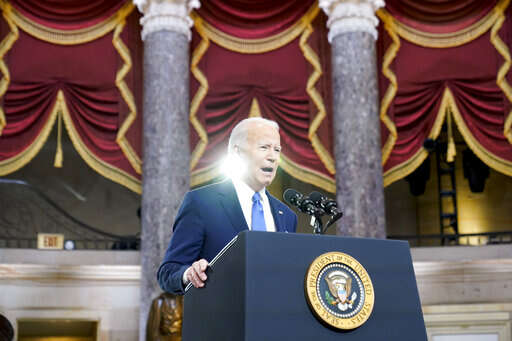 President Joe Biden decries ‘big lie,’ blames Donald Trump for Jan. 6, 2021 U.S. Capitol insurrection
