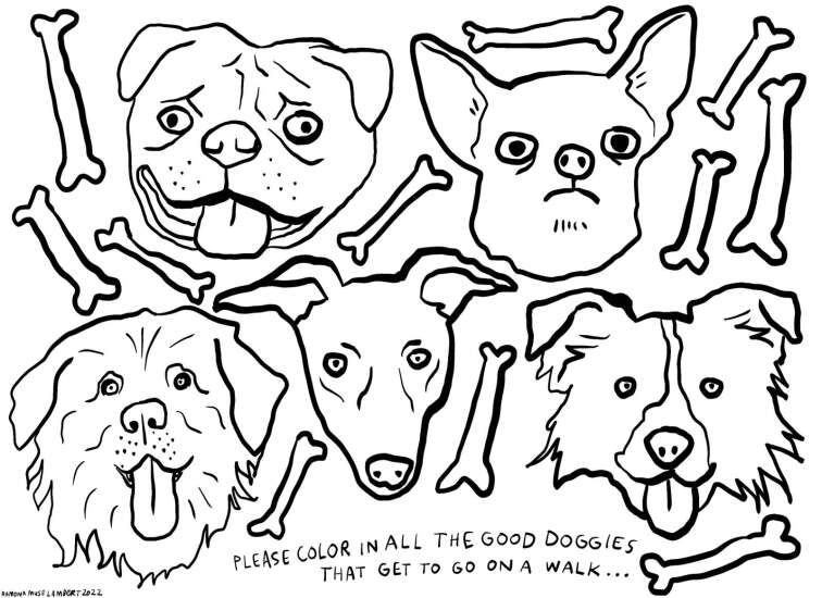 Print and color: Good doggies