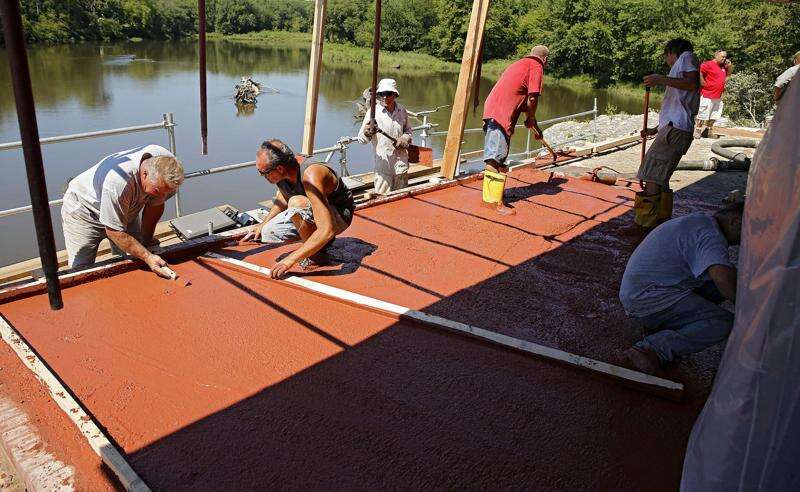 Restoration underway at Frank Lloyd Wright-designed boathouse in northeast Iowa