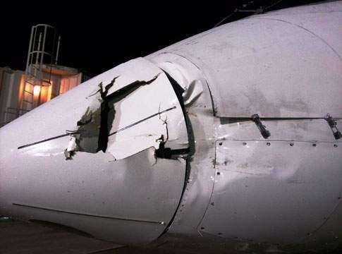 Storm damages jet, hangar doors at The Eastern Iowa Airport
