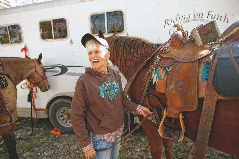 Equestrian camping, riding along the Des Moines River