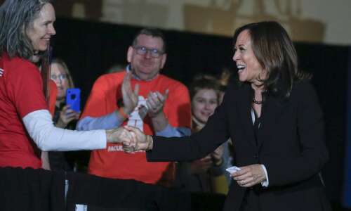 To Iowa City crowd, Kamala Harris brings welcome emphasis on…
