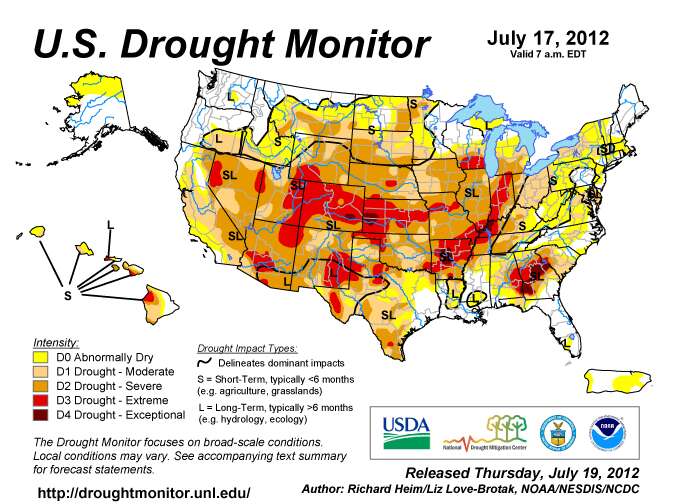 All of Eastern Iowa now in severe drought
