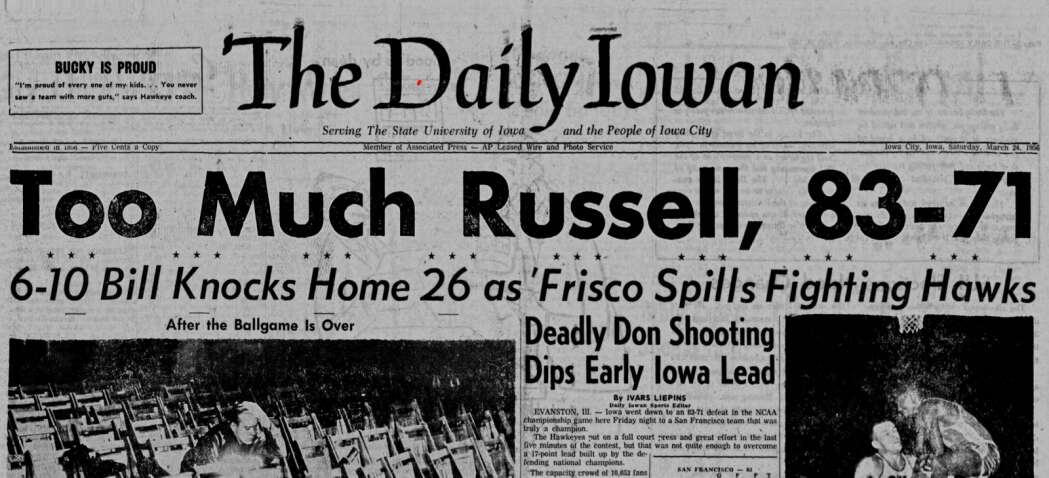 Bill Russell blocked Iowa from basketball immortality