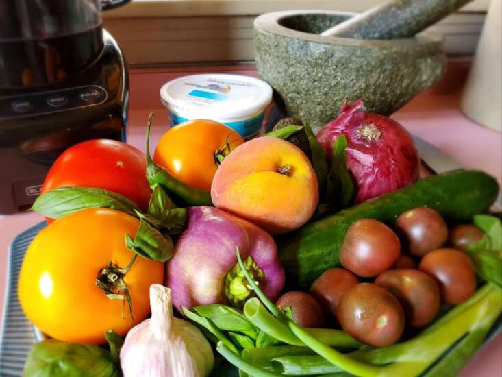 Harvest those vegetables from your garden and make gazpacho