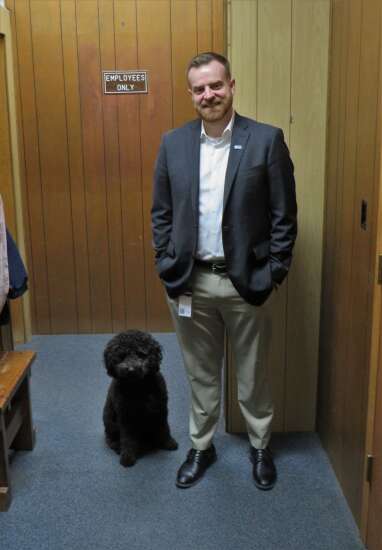 Dog assists county attorney