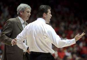 Steve Alford and Tim Floyd had a testy little dispute on Tuesday