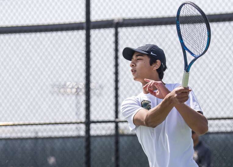Undefeated, unseeded: Iowa City West’s Luca Chackalackal confident entering state tennis tournament