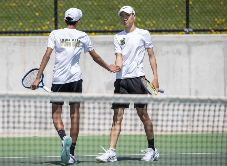 Iowa City West’s Samir Singh and Jayden Shin win 2A boys’ state tennis doubles title