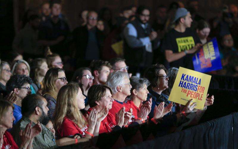 To Iowa City crowd, Kamala Harris brings welcome emphasis on education