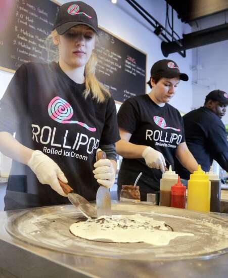 Rollipop Rolled Ice Cream mixes up icy treats in Iowa City