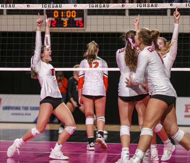 Photos: Clarion-Goldfield-Dows vs. Red Oak, Iowa Class 3A state volleyball quarterfinals