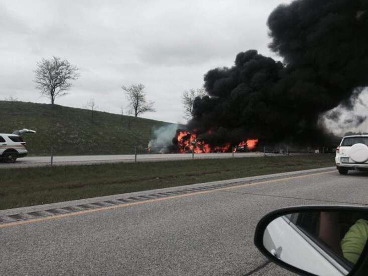 30 injured in I-80 crashes and fireball