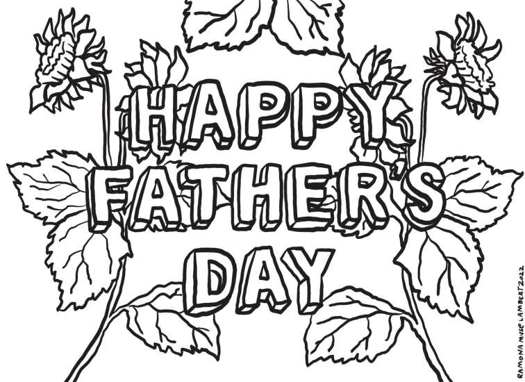 Print and color: Father’s Day card