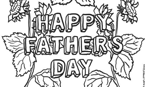 Print and color: Father’s Day card