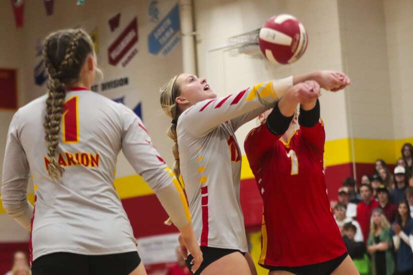Photos: Benton vs Marion volleyball 4A regional championship
