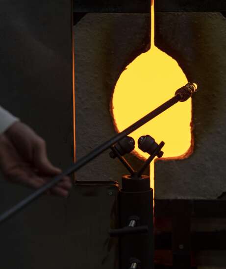 Photos: Intro to glass class at Kirkwood Community College