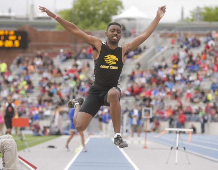 Lone Tree’s Jovonte Squiers nabs second straight state long jump title