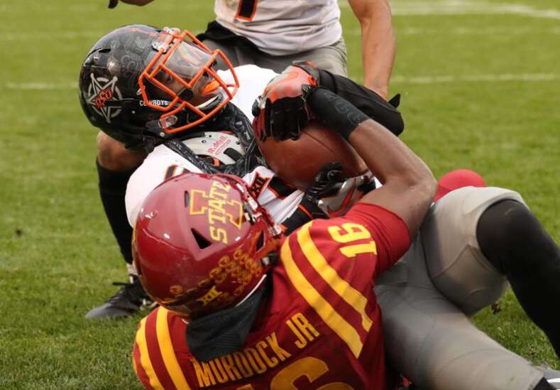 Iowa State football falls to Oklahoma State in game of heart, will and circus catches