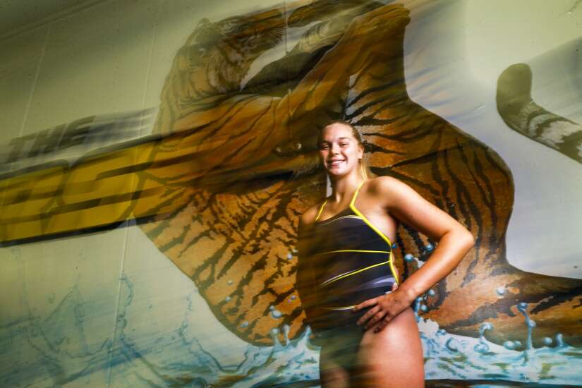 Tipton’s Avary Calonder sees the big picture as she balances swimming and volleyball