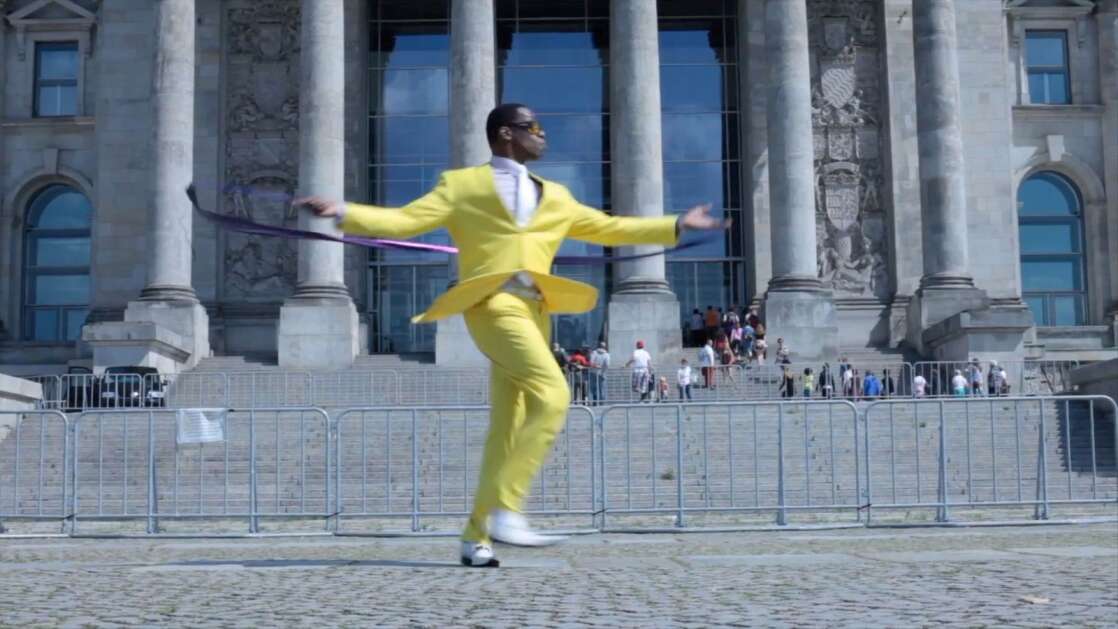 "SNAP, Archie's Story"  is a short video conceived and directed by George Stamos featuring the legendary dancing, distinct voice and story of NYC vogue-dance icon Archie Burnett. The film explores the precarious and sometimes punishing world of professional dance. (Courtesy of Julien Dubuque International Film Festival)