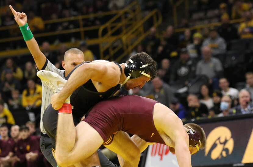 Michael Kemerer returns to Iowa wrestling lineup, looks to make most of remaining chances