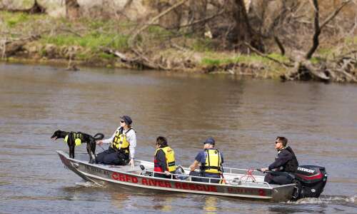 Crews searching for C.R. employee after truck found in river