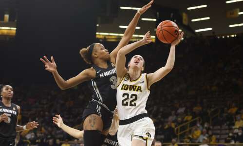 No. 14 Iowa grinds out a 69-61 women’s basketball win over UCF