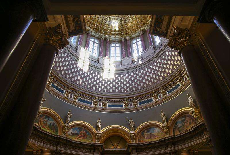 The rotunda is seen at the Iowa Capitol in Des Moines (The Gazette)