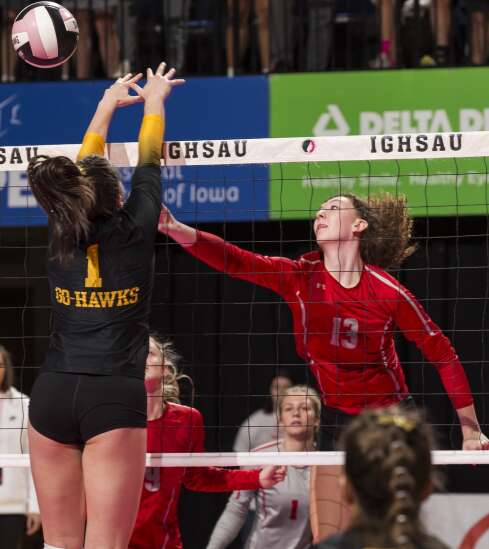 Photos: Waverly-Shell Rock vs. North Scott in Iowa high school state volleyball tournament