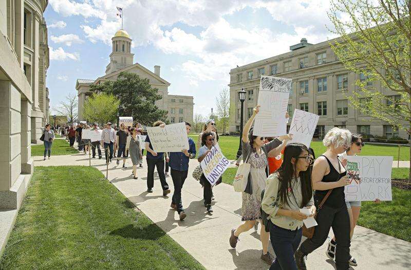 University of Iowa nontenure faculty demand meeting with president