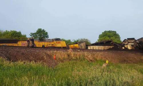 35 Union Pacific cars and two engines derail Thursday morning near Stanwood