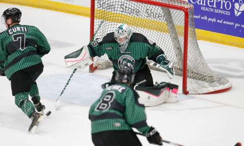 RoughRiders’ goalie Blacker appears to have head on straight