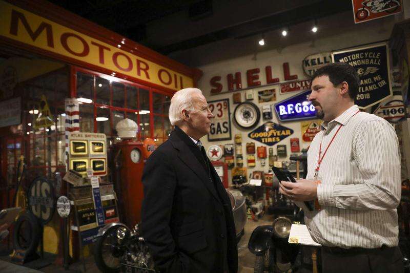 Photos: Joe Biden campaigns at the National Motorcycle Museum