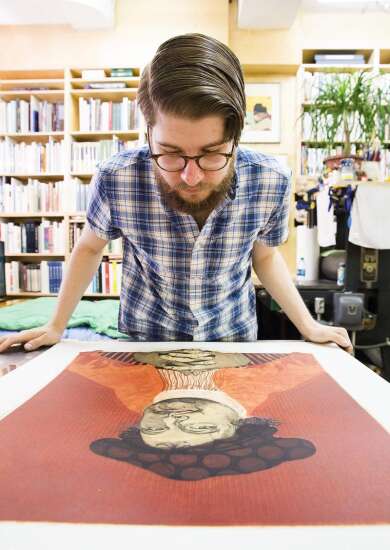 Iowa City printmaker Diego Lasansky opens his first solo exhibition at 21-years-old